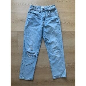 Cotton On Stretch Straight Leg High Rise  Light Wash Jeans Blue Women Size 4